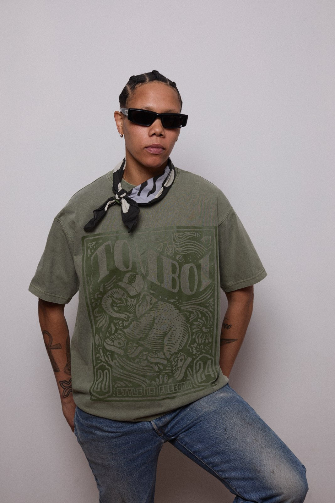 TOMBOI 24” TEE - Olive Green