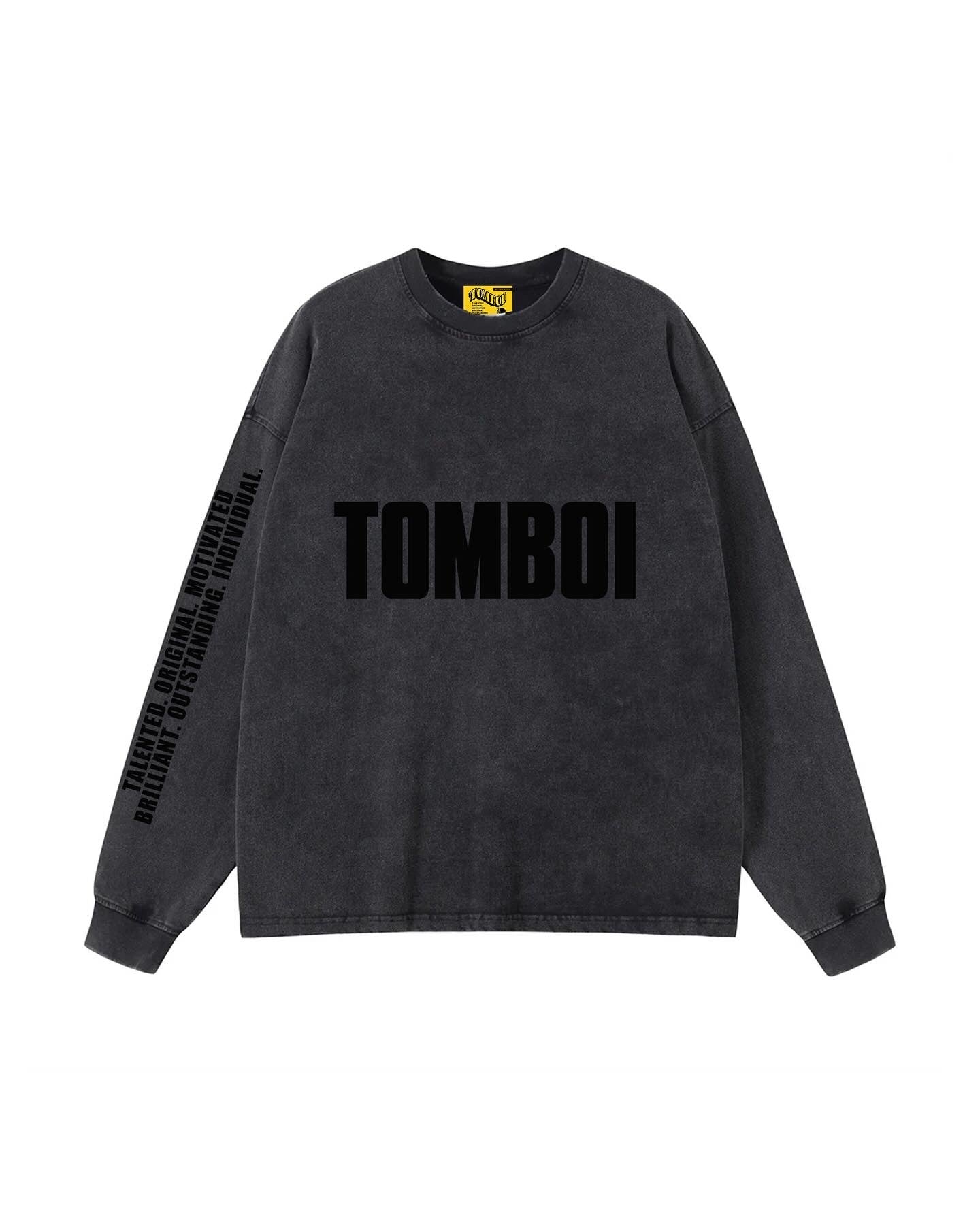 TOMBOI LONG SLEEVE TEE - Black