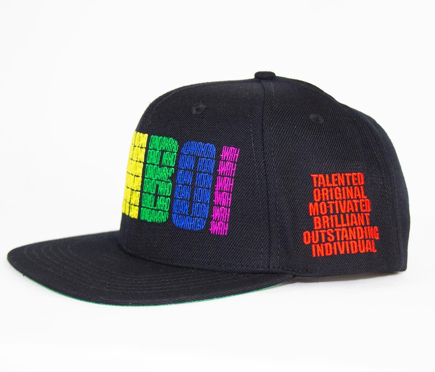 TOMBOI RAINBOW SNAPBACK HAT - Red