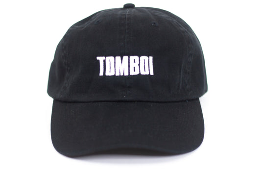 TOMBOI dad hat with white writing